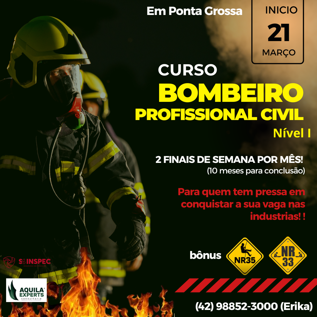 Treinamento de formação de Bombeiro Civil - Nível I